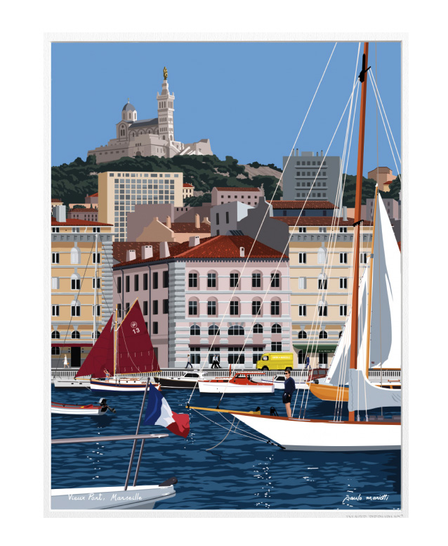 Puzzle en bois Vue du port de Marseille